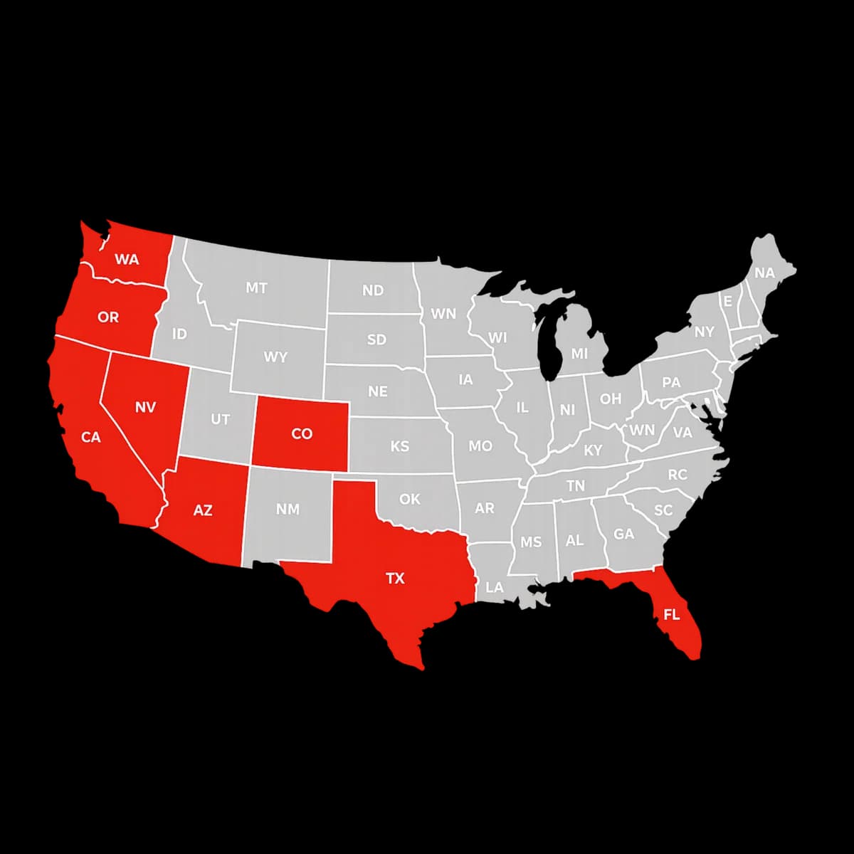 Service area map